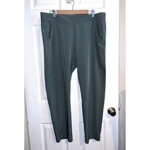 EDDIE BAUER Women's Traveler Pants Light Green Wrinkle Free Quick Dry Sz XL